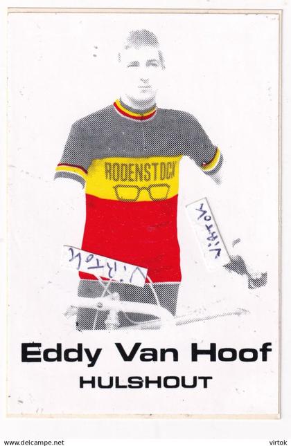 HULSHOUT   :  Sticker   EDDY VAN HOOF    12 x 8 cm