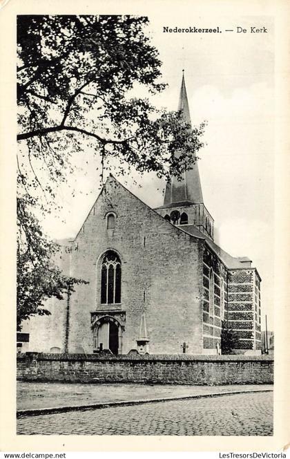 BELGIQUE - Nederockerzeel - De Kerk - Eglise - religion - entrée - croix - Carte Postale Ancienne