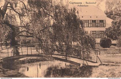 [-5%] BELGIQUE - Cortessem - Beukenhof - Achterkant - Bâtiment - Pont - Canal - Jardin - Parc - Carte postale ancienne