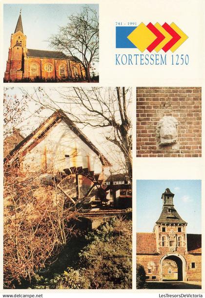 [-5%] BELGIQUE - Kortessem 1250 - St Amanduskerk - Kasteelhoeve Desseneer - Rootmolen - Apollokop - Carte Postale