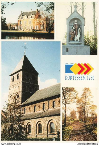 [-5%] BELGIQUE - Kortessem 1250 - St Pieterskerk - Kasteel Ridderborn - Den Tram - Landoaldus - Carte Postale