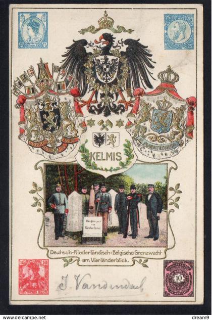 BELGIQUE - KELMIS - Deutsch Niederlandisch Belgische Grenzwacht am Vierlanderblick