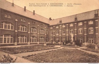 [-5%] BELGIQUE - Gesticht St Gabriel te Liedekerke - Siertuin - Institut - Jardin d honneur - statue - Carte Postale Anc