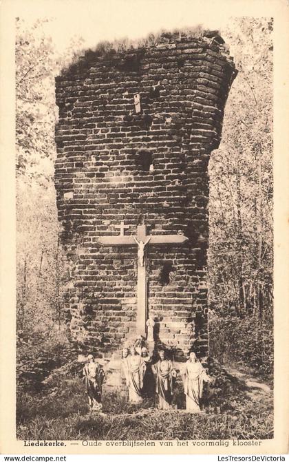 [-5%] BELGIQUE - Liedekerke Oude overblijfselen van het voormalig klooster - Monument - Statue - Carte Postale Ancienne