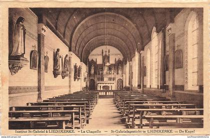 [-5%] BELGIQUE - St Gabrielsgesticht te Liedekerke - De Kapel - Edt Belge Bx - Banc - Autel - Carte Postale Ancienne