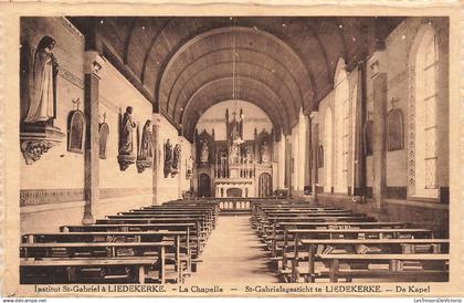 [-5%] BELGIQUE - St Gabrielsgesticht te Liedekerke - De Kapel - Edt Belge Bx - Statue - Carte Postale Ancienne