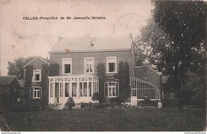 CPA Celles - propriété de mr jamoulle notaire - oblitéré a Braives en 1910