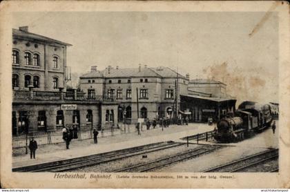 CPA Herbesthal Lontzen Wallonien Lüttich, Bahnhof