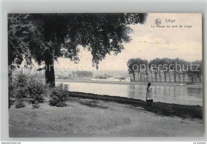 Liege Luettich La Meuse en aval de Liege