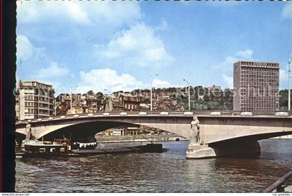 Luettich Liege Die Maas und die Bogenbruecke