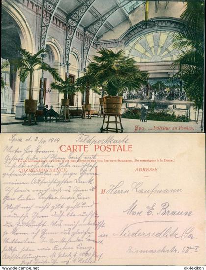 Spa (Provinz Lüttich) Spa (kêr) (Spå  Spâ) Interieur du Pouhon 1913