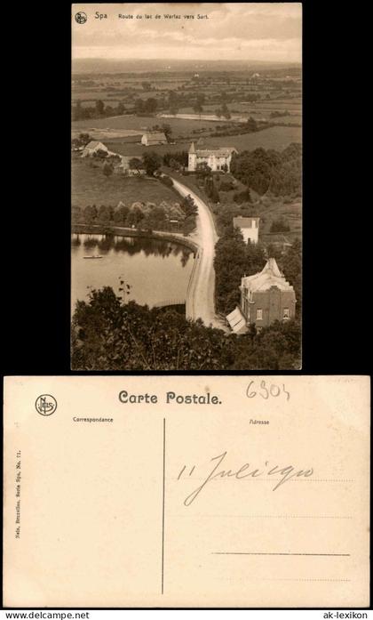 Spa Provinz Lüttich  Spa  Spå Spâ   Route du lac de Warfaz vers Sart 1910