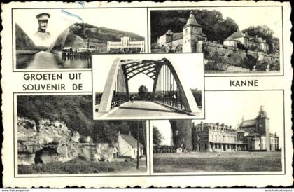 CPA Kanne Riemst Flandern Limburg, Brücke, Burg