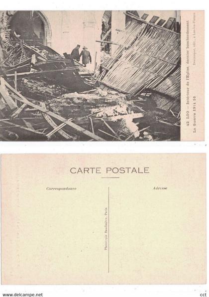 Loo  Lo-Reninge   Intérieur de l'Eglise, dernier bombardement