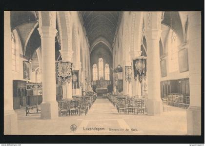 LOVENDEGEM   BINNENZICHT DER KERK