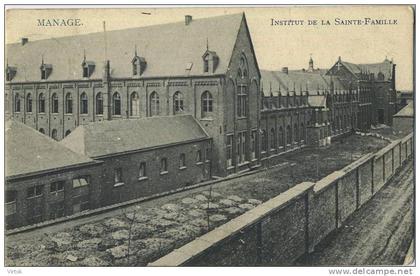Manage :  institut de la Sainte-Famille  (  ecrit 1907 avec timbre )