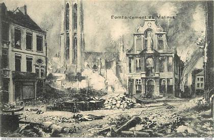 Carte Postale Ancienne - Belgique - Malines - Guerre 1914-1918 - Bombardement de Malines - CPA - Voir Scans Recto-Verso