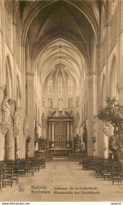CPM Malines Interieur de la Cathedrale