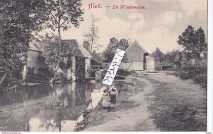 MOL  -   MOLL :  De watermolen  ( 1909 met zegel )