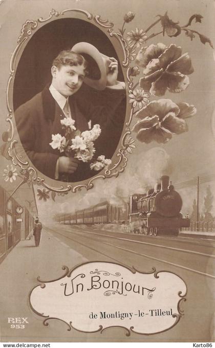 montigny le tilleul * carte photo * souvenir du village ! * belgique