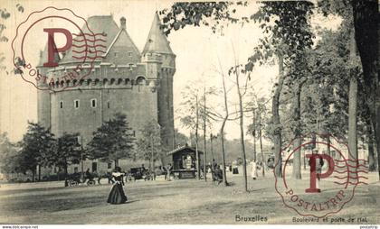 BELGICA. BELGIEN / BELGIUM. BRUSELAS BRUXELLES. BOULEVARD ET PORTE DE HAL