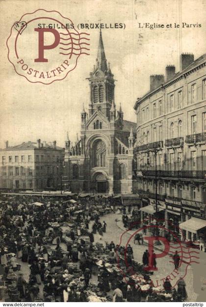 BELGICA. Belgien / Belgium. Bruxelles. Eglise et Parvis St Gilles