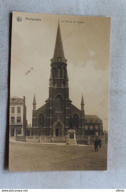 AC622/3, Cpa 1907, Morlanwelz, le parvis et l'église, Belgique