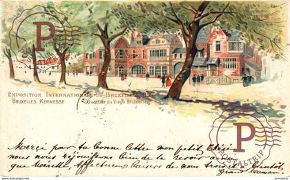 BELGICA. Belgien / Belgium. Exposition Internationale de Bruxelles 1897 - Quartier de Vieux Bruxelles. KERMESSE