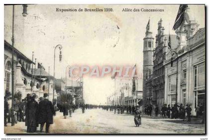 CPA Exposition Universelle Bruxelles 1910 Allee des Concessions