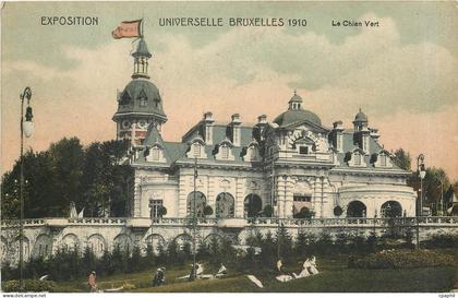 CPA EXPOSITION UNIVERSELLE BRUXELLES 1910 Le Chien Vert
