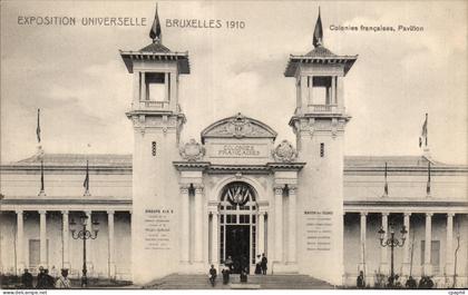 CPA Exposition Universelle Bruxelles Colonies francaises pavillon