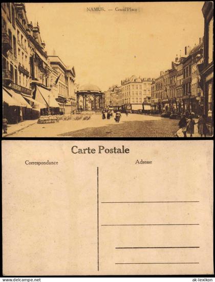 Postkaart Namur Namen Grand'Place 1918