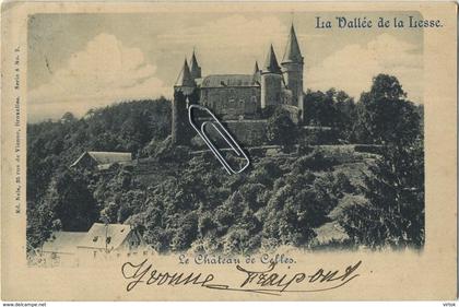 Celles :  Le chateau     ( ecrit 1899 avec timbre )