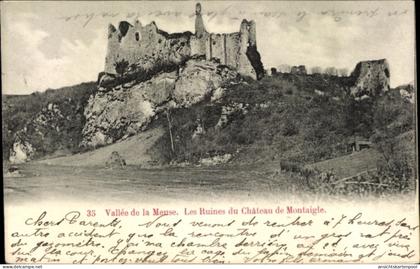 CPA Falaën Onhaye Wallonien Namur, Vallee de la Meuse, Les Ruines du Chateau de Montaigle
