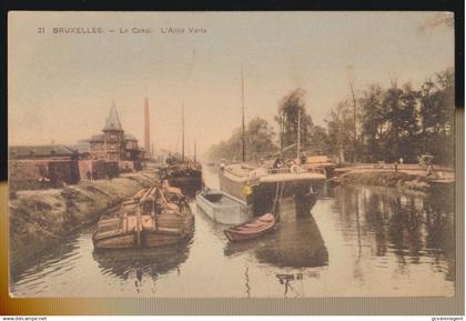 BRUXELLES     LE CANAL  L'ALLEE VERTE
