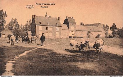 BELGIQUE - Nieuwerkerken - Kasteel - Manoir - Bâtiment - Vache - Pâturage - Animé - Ed J Collin - Carte postale ancienne