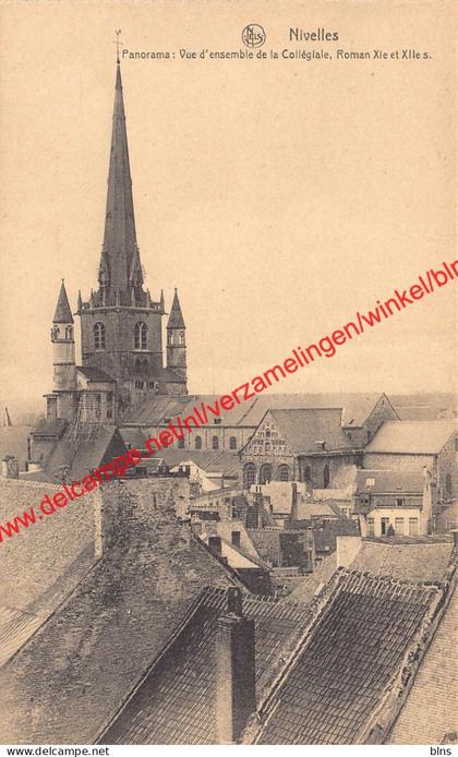 Vue d'ensemble de la Collégiale - Nivelles Nijvel