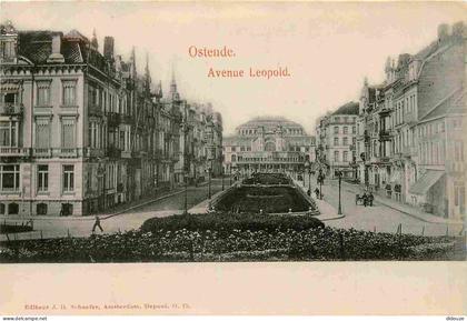 Carte Postale Ancienne - Belgique - Flandre-Occidentale - Ostende - Avenue leopold - Précurseur - CPA - Voir Scans Recto