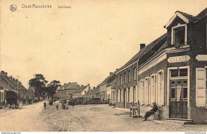 [-10%] BELGIQUE - Oost Roosbeke - Sterhoek - Billard - Villageois - Attelage de chevaux - Nels - Carte postale ancienne