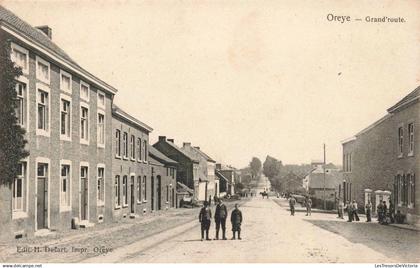 BELGIQUE - Oreye - Grand'route - rue - animé - Edit. H.Desart - Carte Postale Ancienne