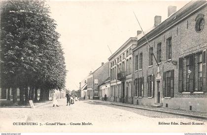 [-10%] BELGIQUE - Oudenburg - Place - Groote markt - rue - arbre - maison - animé - Edit Edm Denolf - Carte postale anci