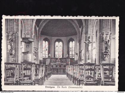 Ettelgem - De Kerk (binnenzicht) - postkaart