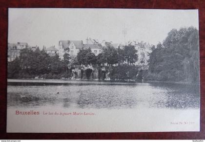 CPA Bruxelles : le lac du Square Marie-Louise