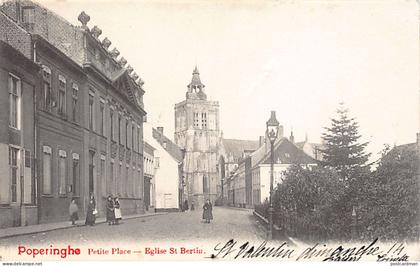 België - POPERINGE (W. Vl.) Het kleine plein - Sint-Bertinkerk