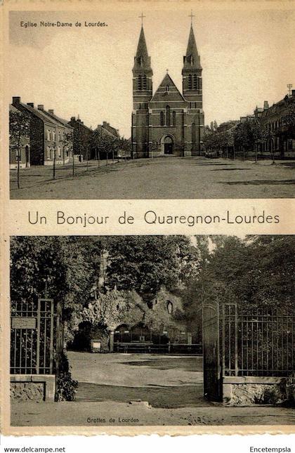 CPSM Carte postale- Belgique-Un bonjour de Quaregnon-Lourdes Multi vues  VM28904ha
