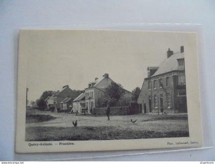 QUEVY AULNOIS Frontière  Animée Carte Postale