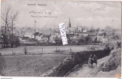 Rebecq :  panorama   ( 1918 avec timbre  )