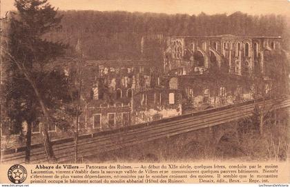 BELGIQUE - Brabant Wallon - Rixensart - Abbaye de Villers - Panorama des Ruines - Carte postale ancienne