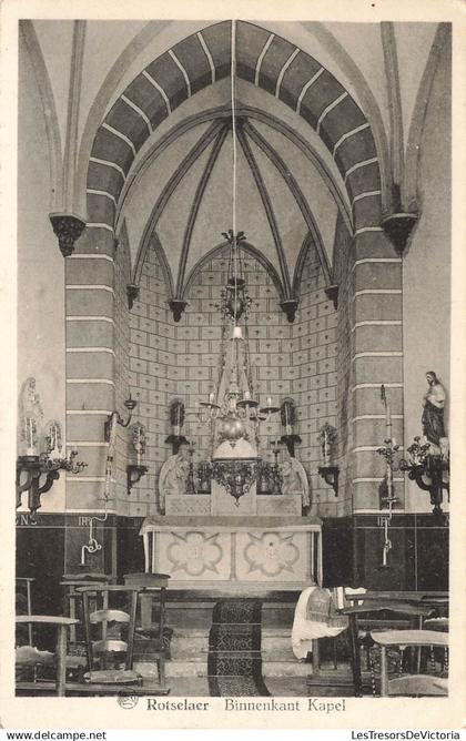 BELGIQUE - Rotselaar - Binnenkant Kapel - autel - statue - Jesus Christ - Oblit Rotselaar - Carte Postale Ancienne