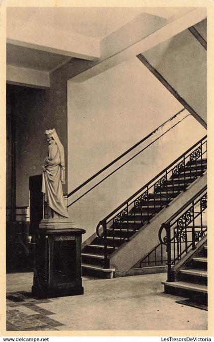 BELGIQUE - Rotselaar - Montfortaans Seminaire O L Vrouwepark - Hal met trap - statue - escalier - Carte Postale Ancienne